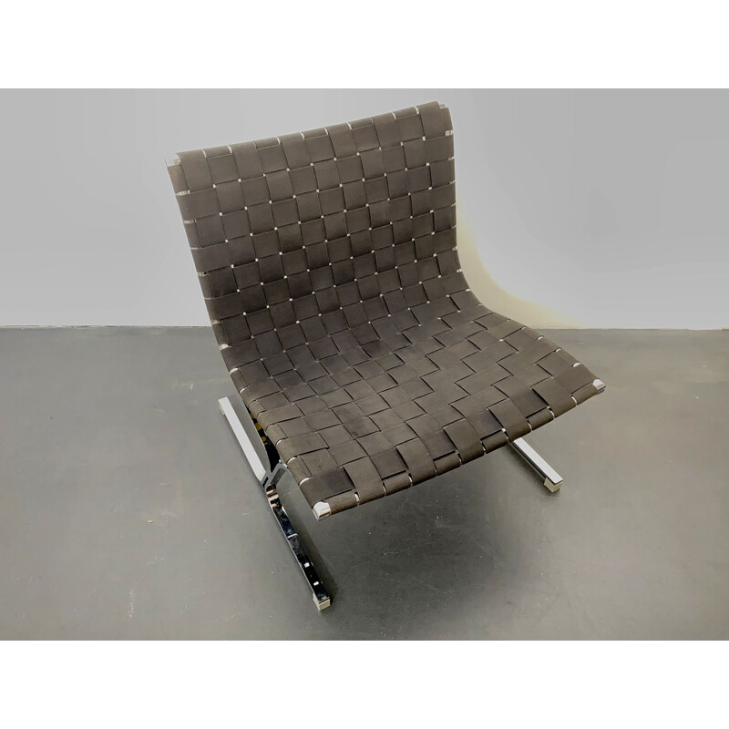 Vintage Lounge Chair black by Ross Littell for ICF de Padova Italy 1960s