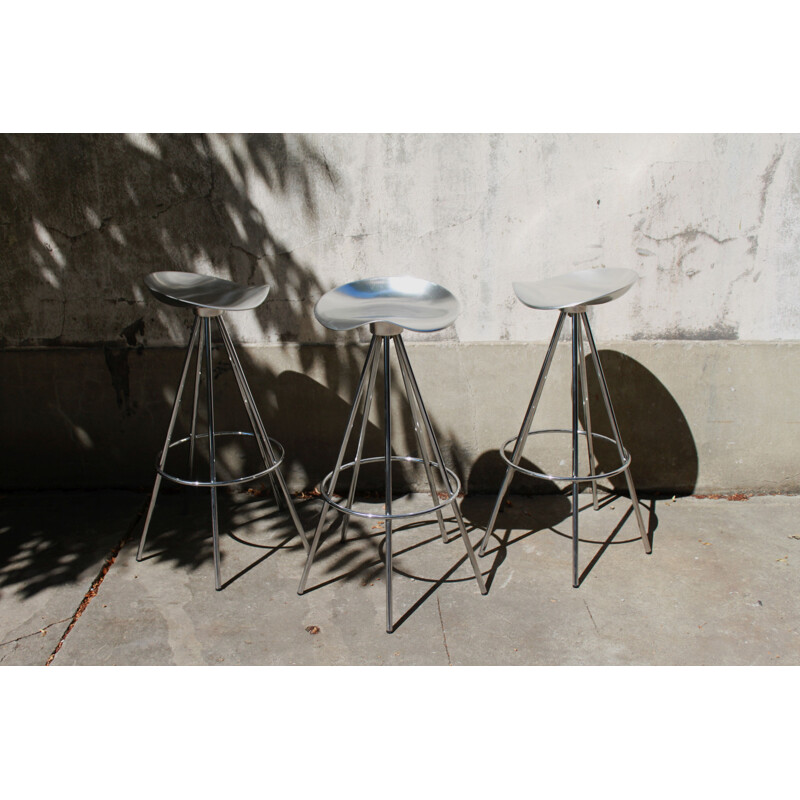 Set of 3 vintage Jamaican high stools by Pepe Cortes 1990s