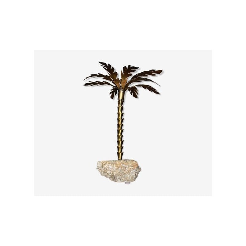 Lampe vintage palmier brutaliste 1970