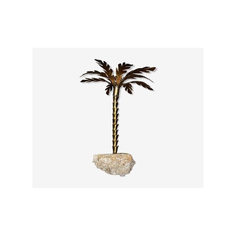 Vintage Brutalist Palm Lamp 1970s