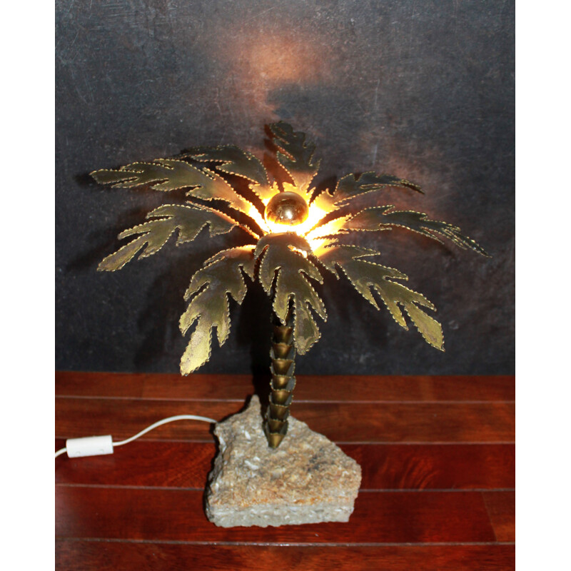 Lampe Vintage Palme brutalistisch 1970