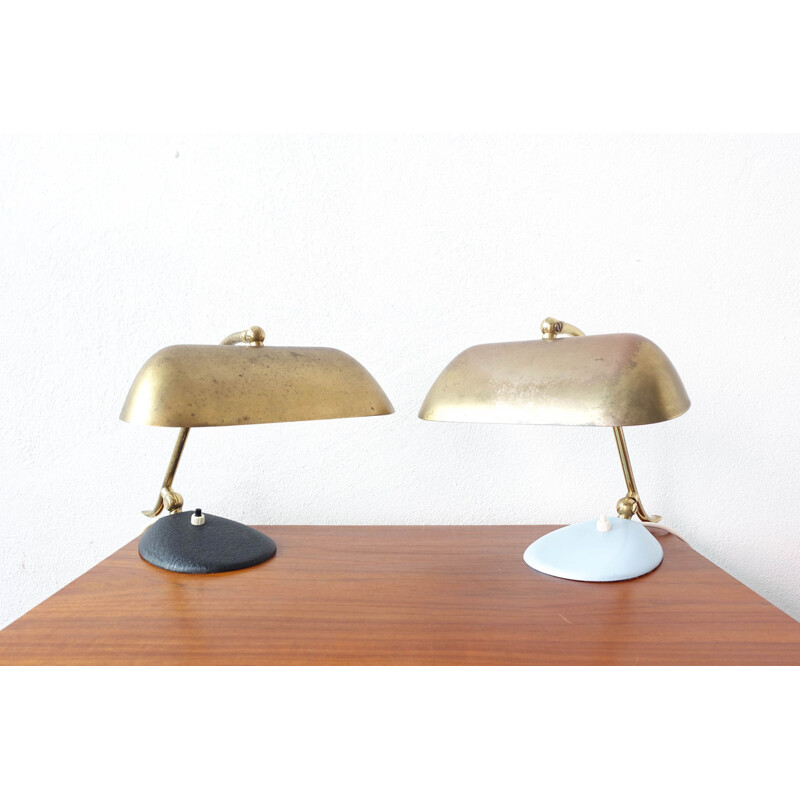 Pair of vintage Brass Lamps 1950s