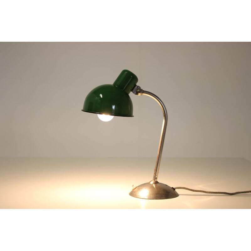 Vintage art deco table lamp, Czechoslovakia 1940