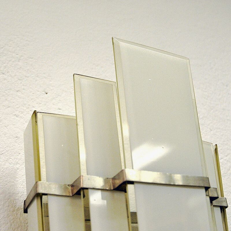 Pair of Art Deco vintage wall sconces from Zenith Germany 1930