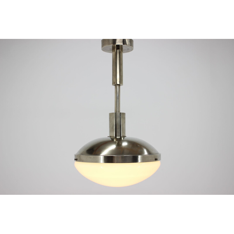 Vintage Bauhaus Chrome Pendant lamp 1930