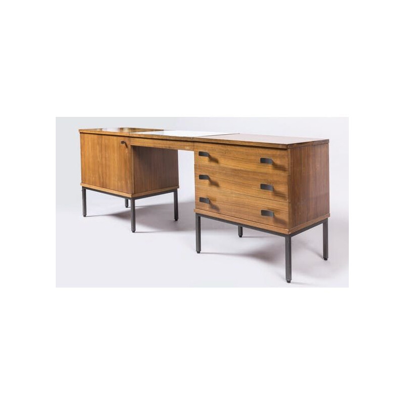 Bureau vintage en palissandre par Antoine Philippon et Jacqueline Lecocq 1965