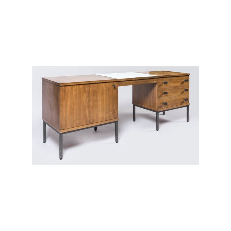 Vintage rosewood desk by Antoine Philippon and Jacqueline Lecocq 1965