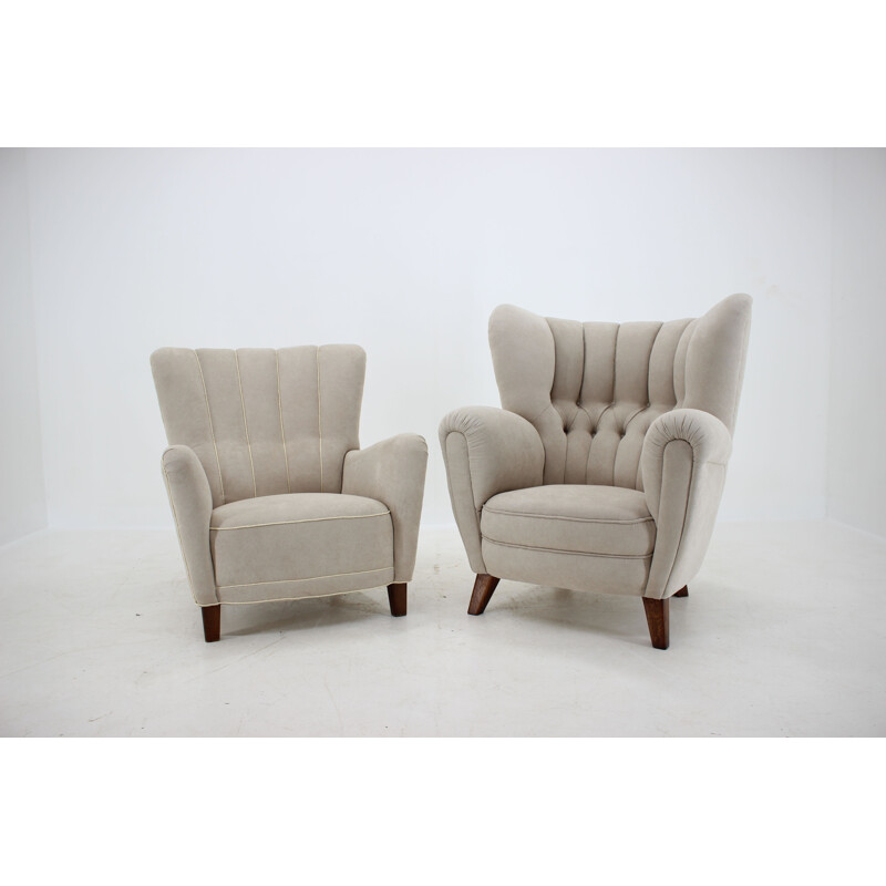 Pair of vintage Danish armchairs 1950