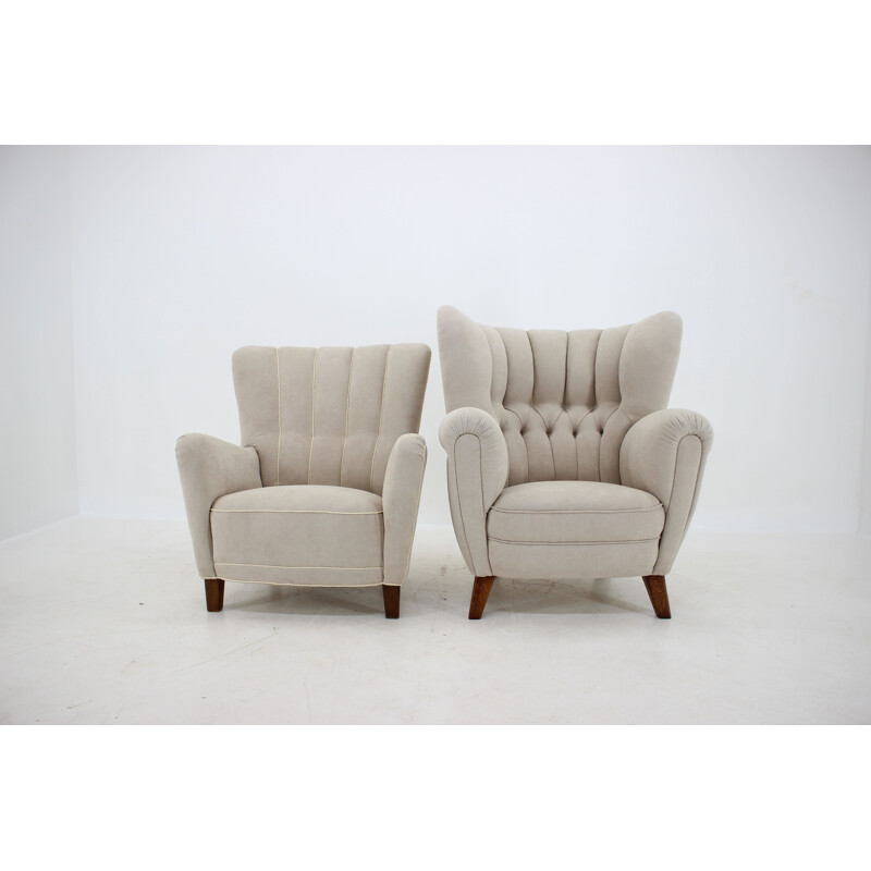 Pair of vintage Danish armchairs 1950