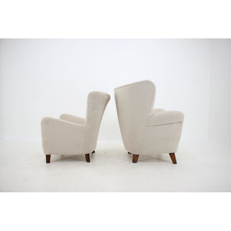 Pair of vintage Danish armchairs 1950