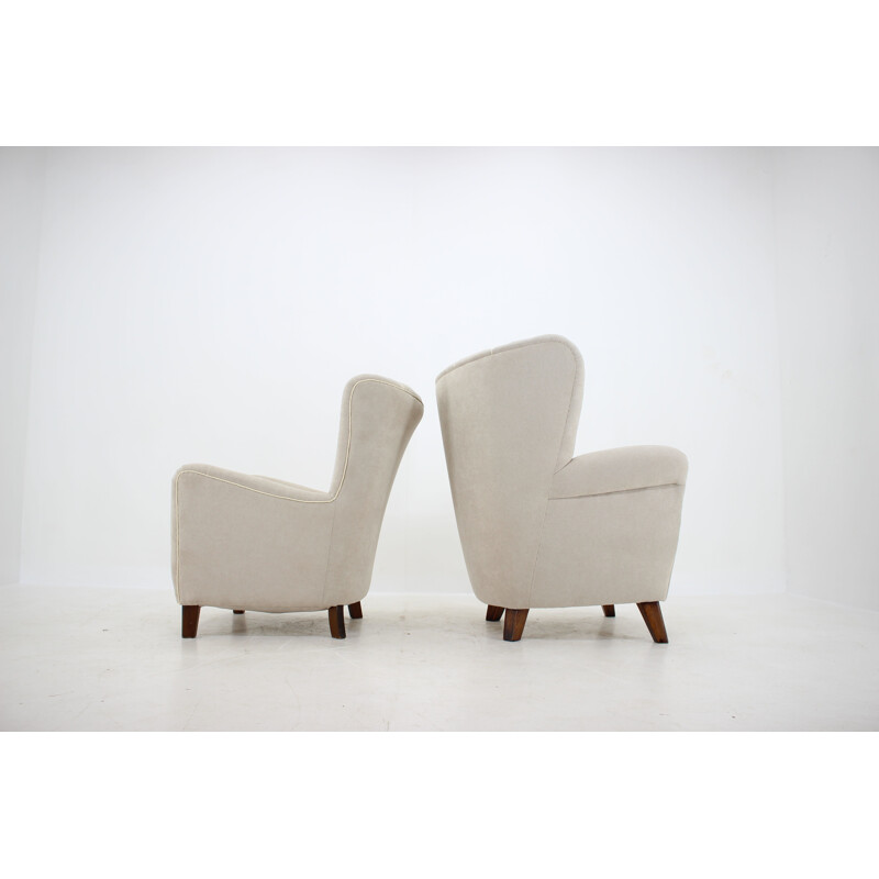 Pair of vintage Danish armchairs 1950