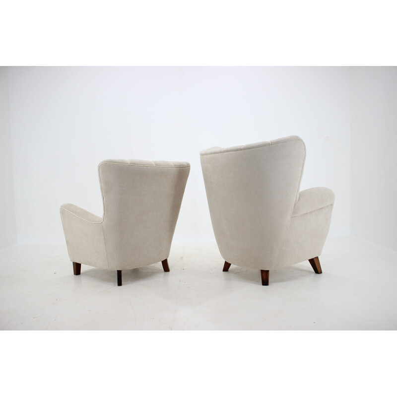 Pair of vintage Danish armchairs 1950