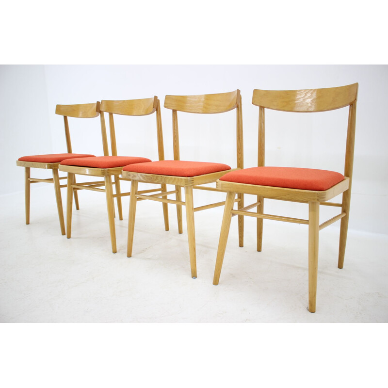 Set of 4 vintage chairs Czechoslovakia 1970