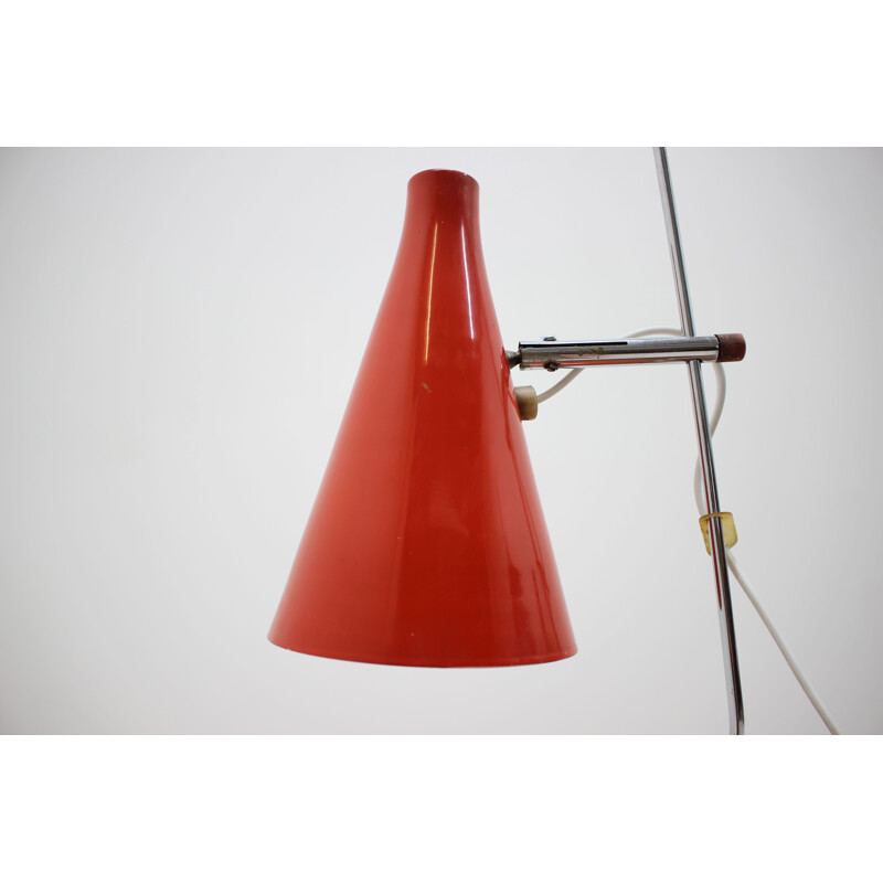 Vintage red table lamp by Josef Hurka 1960