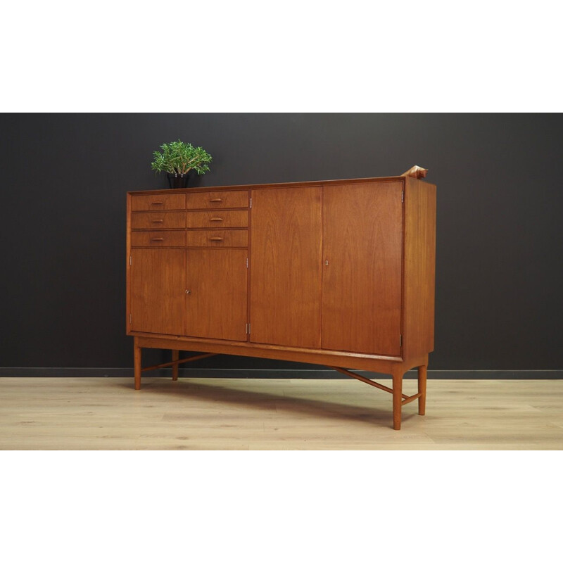 Vintage highboard teak Scandinavian 1970s