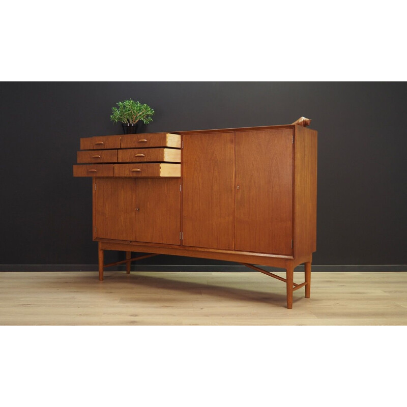 Vintage highboard teak Scandinavian 1970s