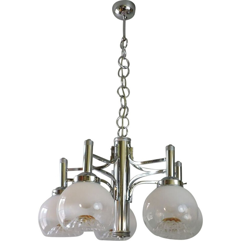 Vintage chandelier murano Mazzega Italy 1960s