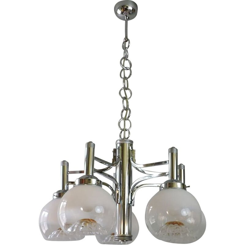 Vintage chandelier murano Mazzega Italy 1960s