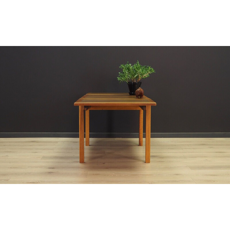 Table basse vintage en noyer Scandinave 1970