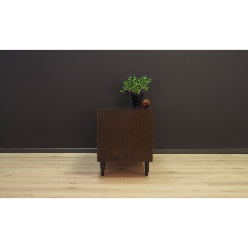 Scandinavian oak veneer vintage sideboard 1970