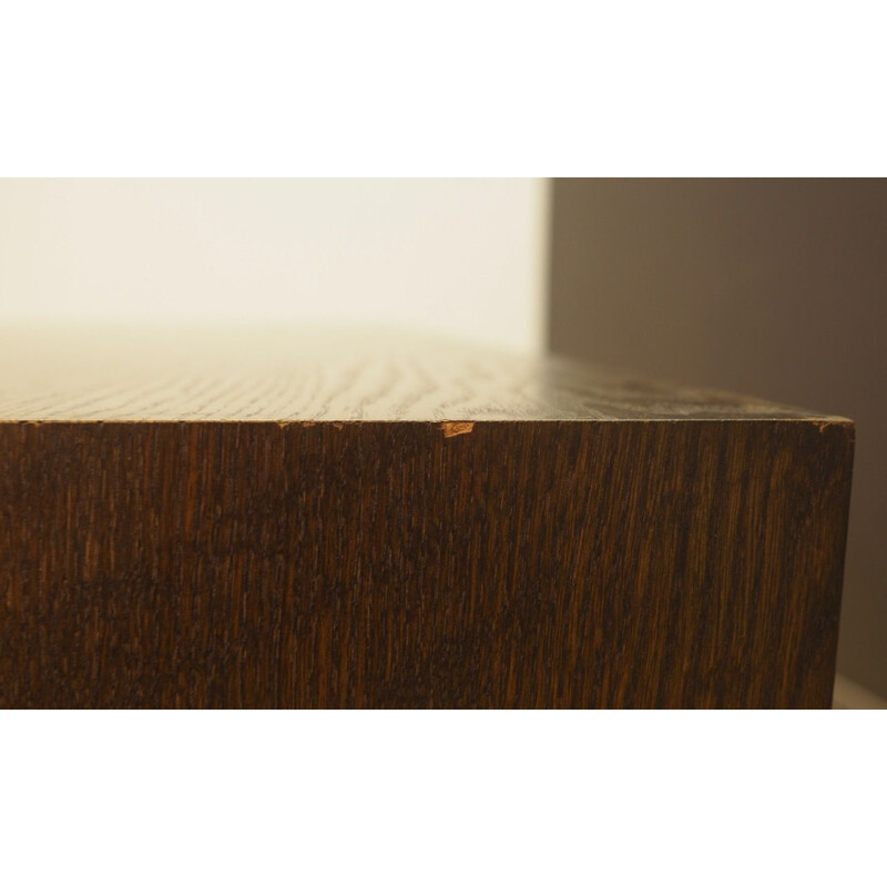 Scandinavian oak veneer vintage sideboard 1970