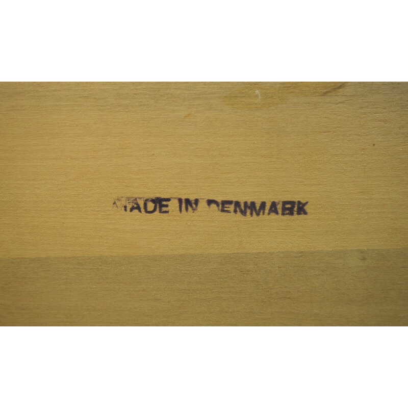 Scandinavian oak veneer vintage sideboard 1970