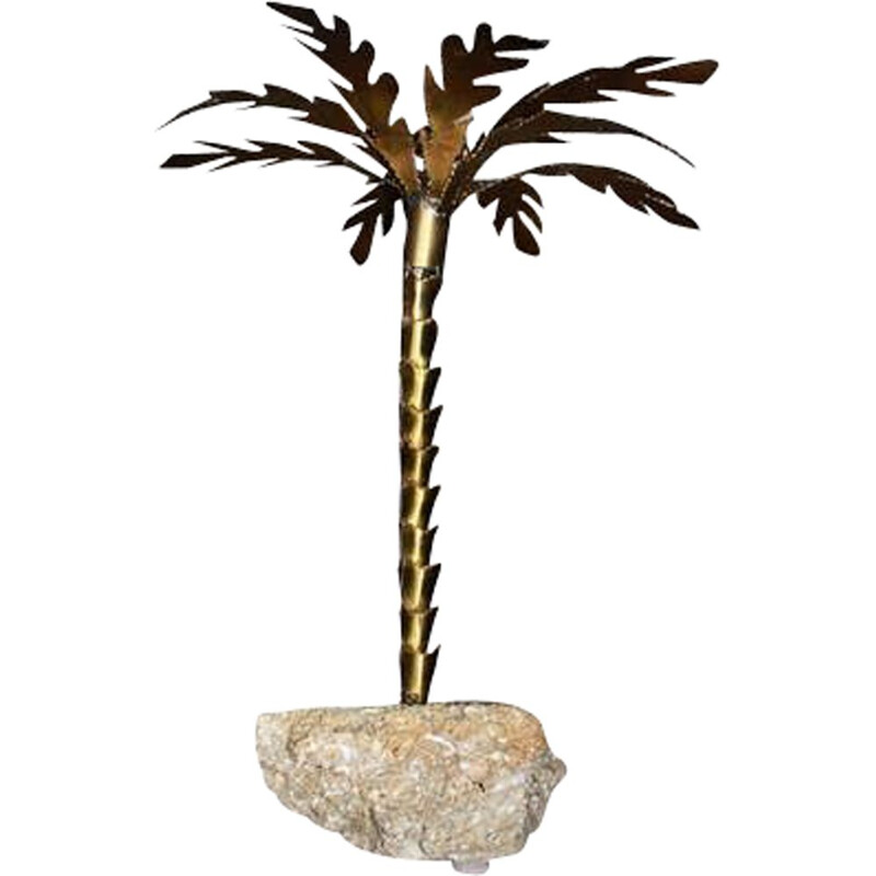 Vintage Brutalist Palm Lamp 1970s