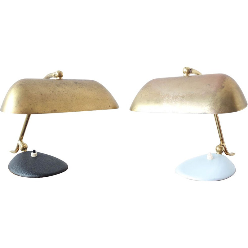 Pair of vintage Brass Lamps 1950s