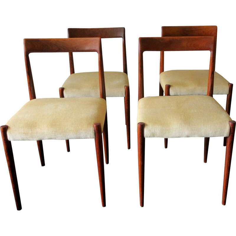 Set of 4 Mid-Century Danish Rosewood Dining chairs 1960s