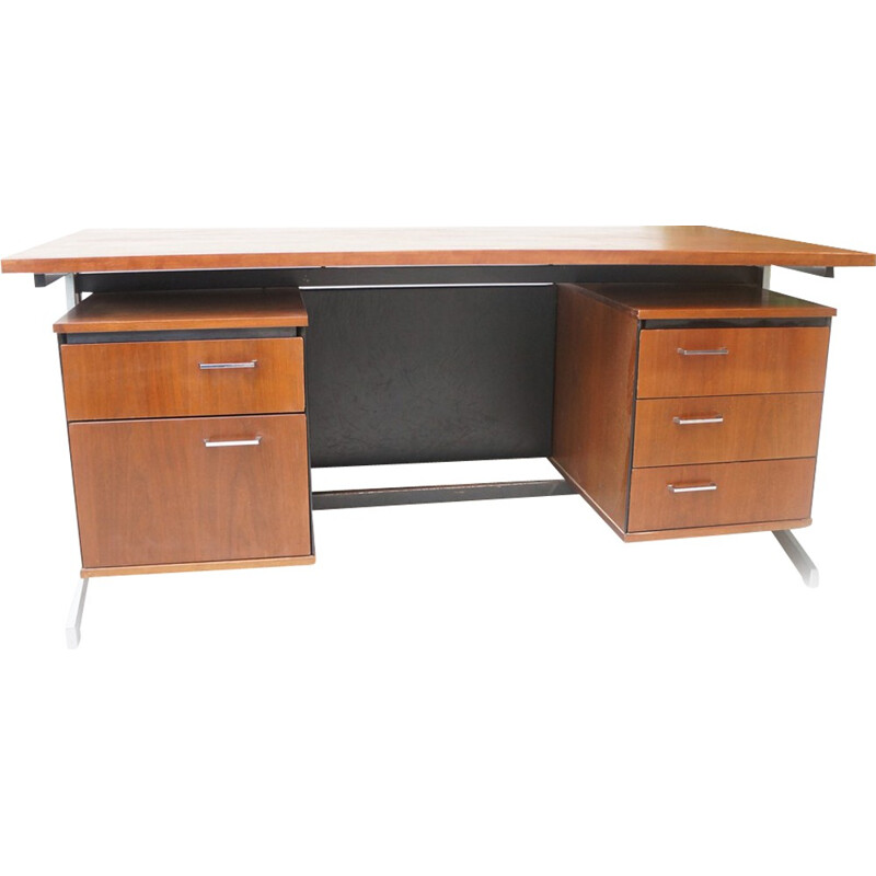 Large mid-century desk, Friso KRAMER & Coen de VRIES - 1960s