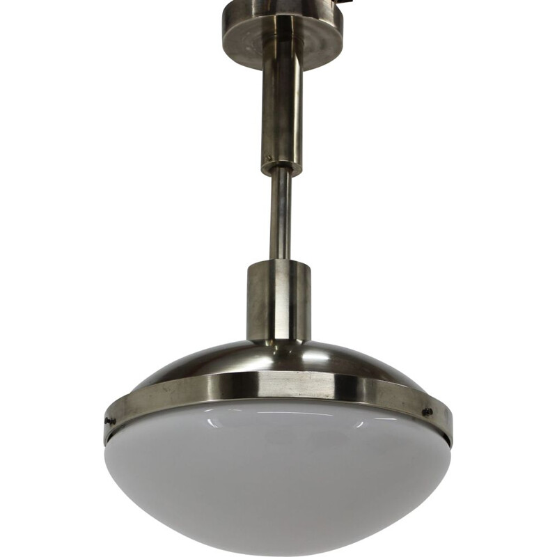 Vintage Bauhaus Chrome Pendant lamp 1930