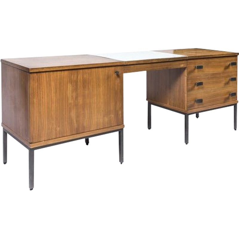 Vintage rosewood desk by Antoine Philippon and Jacqueline Lecocq 1965
