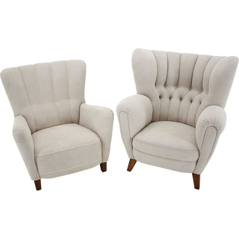 Pair of vintage Danish armchairs 1950