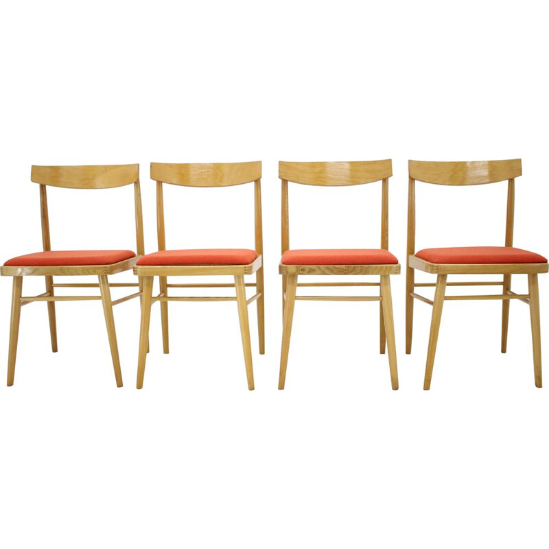 Set of 4 vintage chairs Czechoslovakia 1970