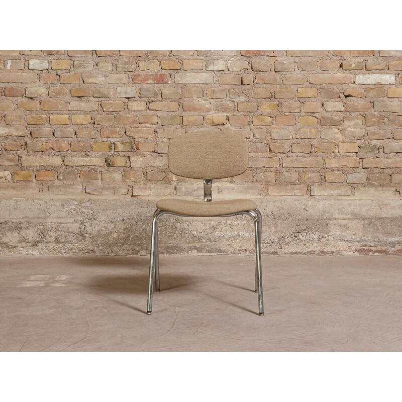 Vintage fabric and steel chair by Pierre Paulin France 1970s