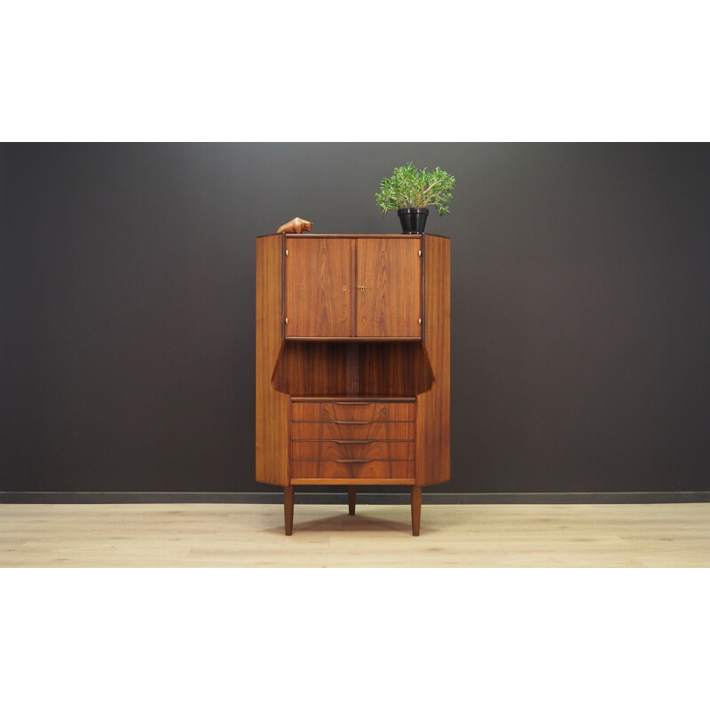 Vintage corner cabinet rosewood 1970s