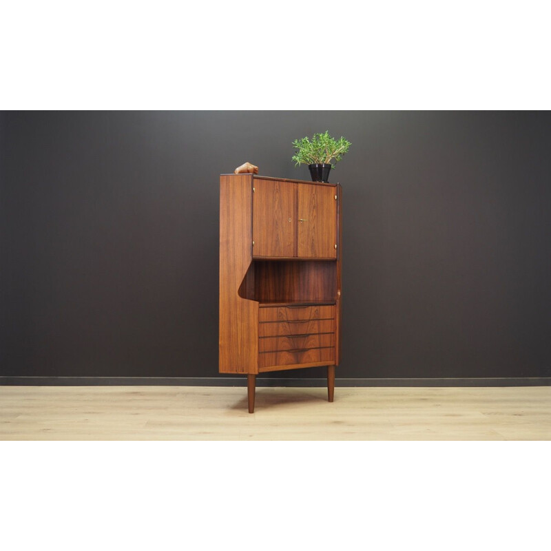 Vintage corner cabinet rosewood 1970s