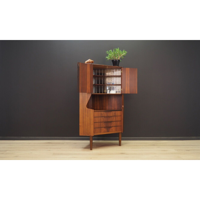 Vintage corner cabinet rosewood 1970s