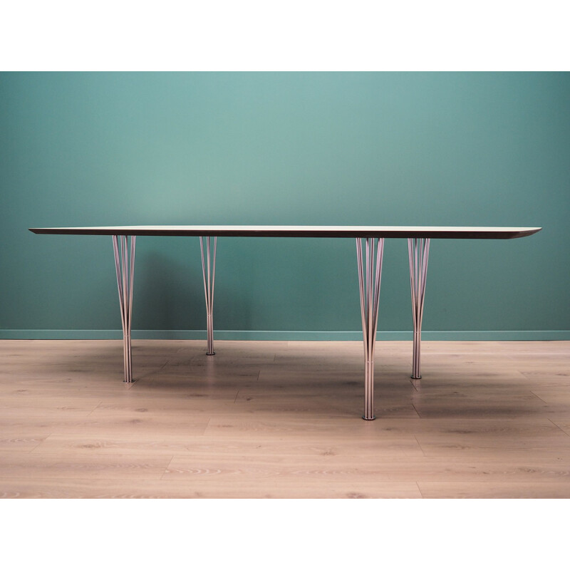 Vintage Conference table white by Lau Lauritsen Danish 1960