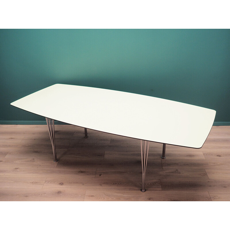 Vintage Conference table white by Lau Lauritsen Danish 1960