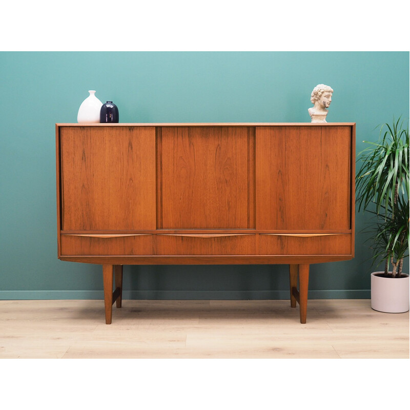 Vintage Highboard teak,E.W. Bach Danish 1960s