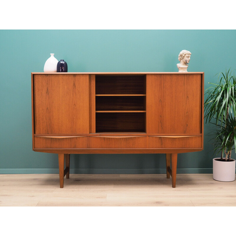 Vintage Highboard teak,E.W. Bach Danish 1960s