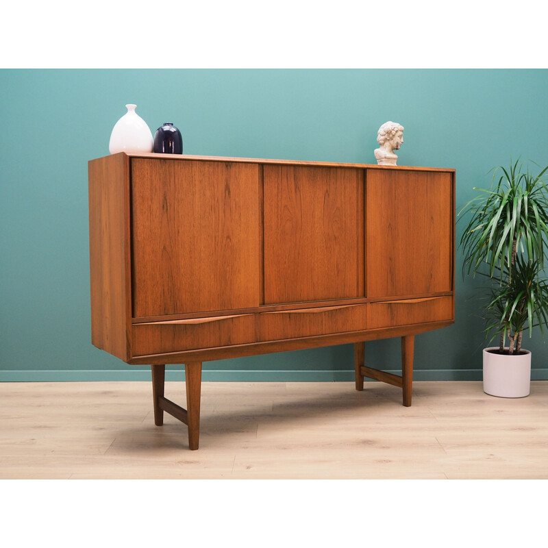 Vintage Highboard teak,E.W. Bach Danish 1960s