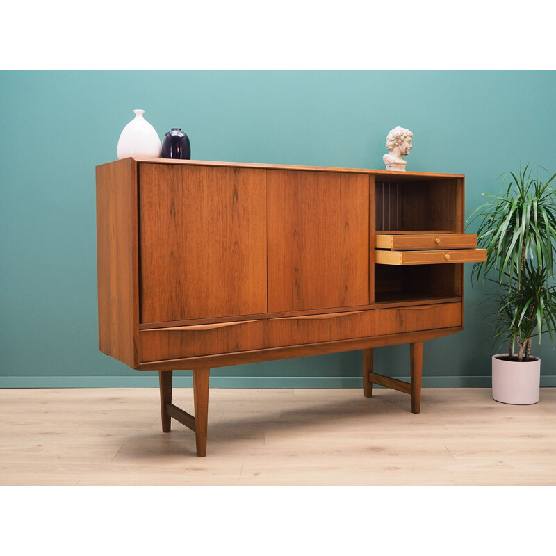 Vintage Highboard teak,E.W. Bach Danish 1960s