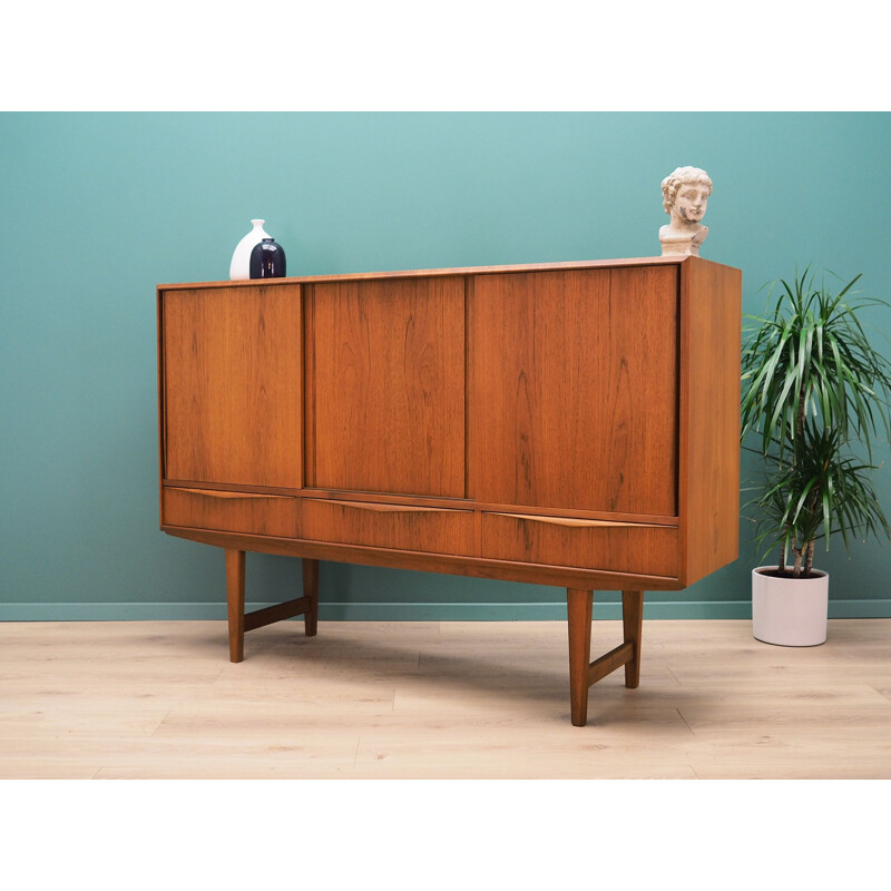 Vintage Highboard teak,E.W. Bach Danish 1960s