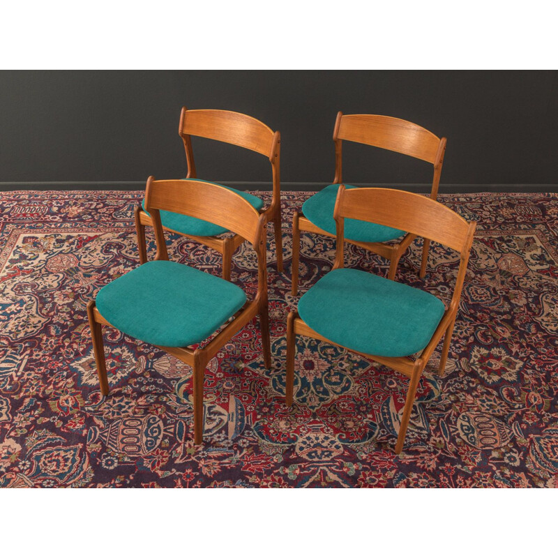 4 chaises vintage O.D. Møbler 1960