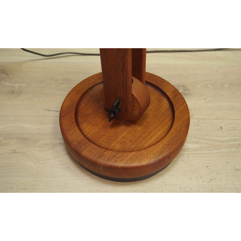 Vintage floor lamp teak wood Scandinavian 1970s	