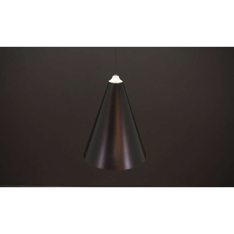 Scandinavian vintage lamp in black metal, 1970