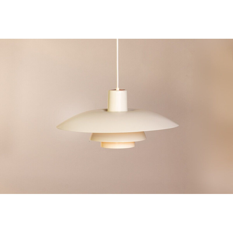 Vintage white Louis Poulsen PH 4/3 pendant lamp by Poul Henningsen 1960