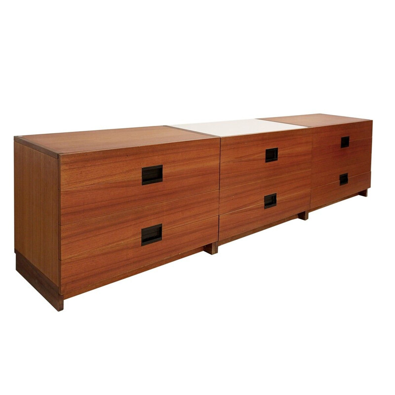 Vintage sideboard with 3 drawer boxes by Cees Braakman for Pastoe, 1960